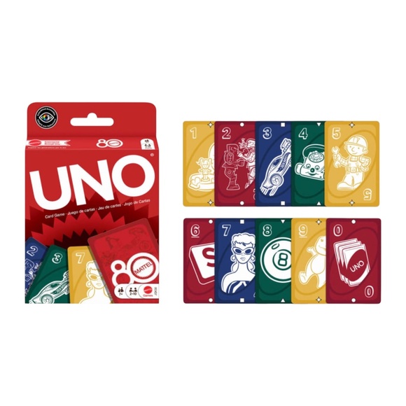 Mattel UNO Mattel 80th Ruby Red Card Game - Picture 4 of 5